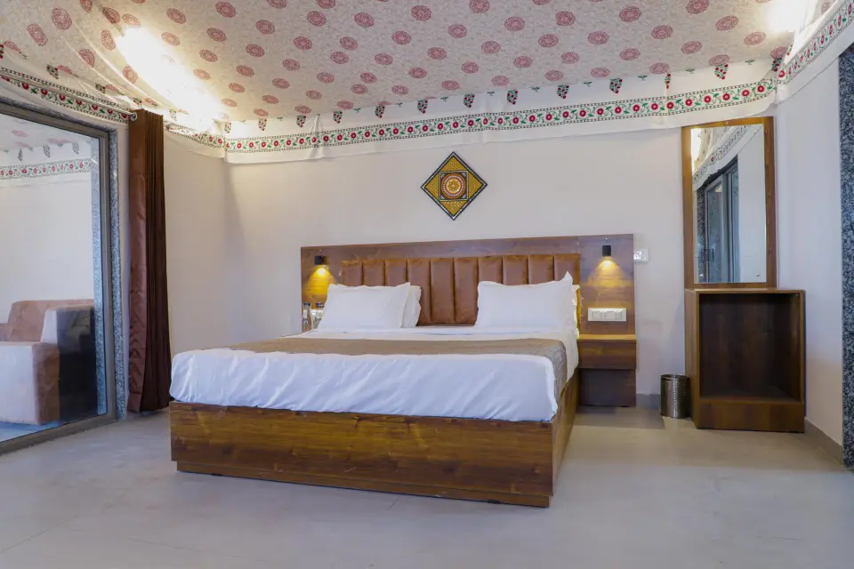 Executive Tent interior at Road to Heaven Resort