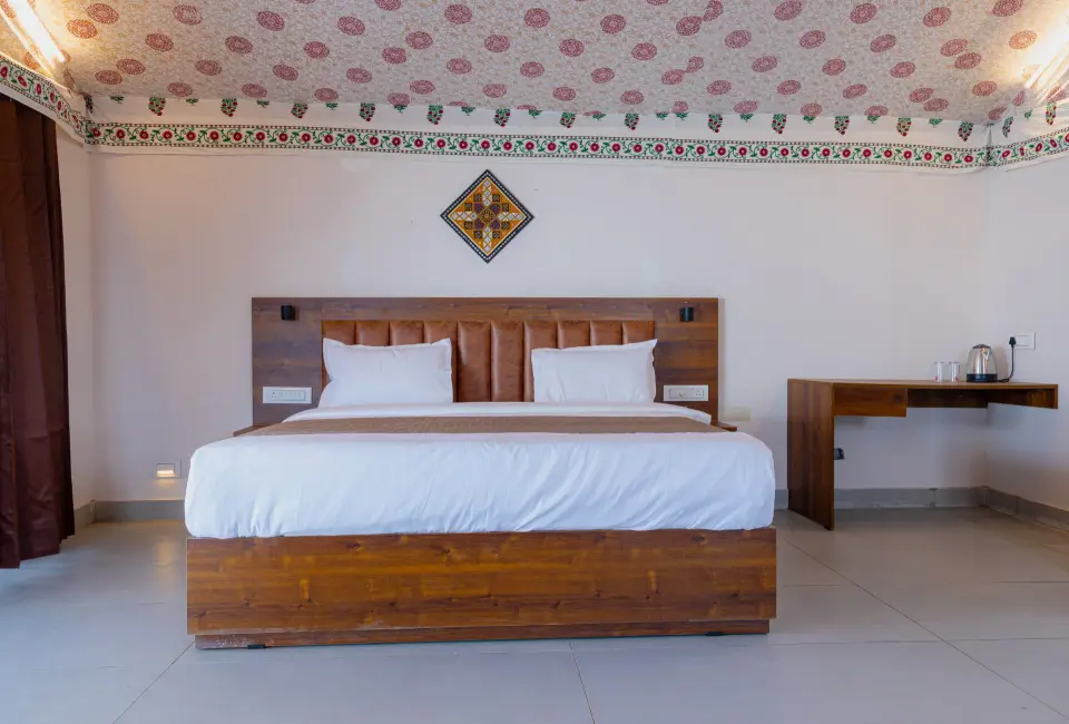 Premium Tent interior at Road to Heaven Resort